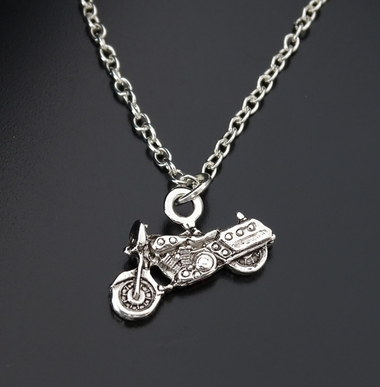 Motorbike Necklace Motorcycle necklace Motorcycle Charm Etsy