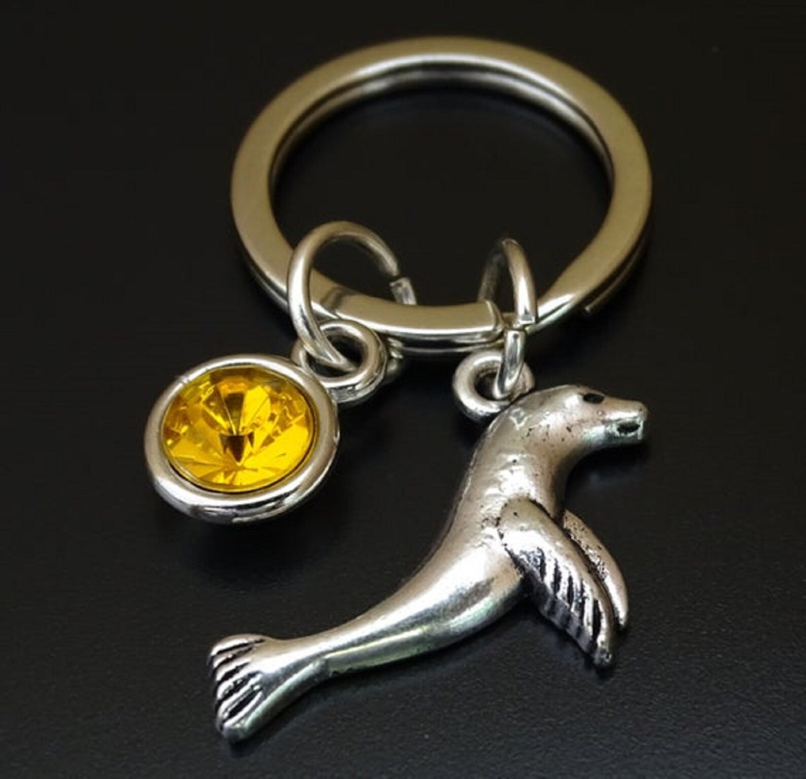 Harbor Seal Keychain Seal Pendant Seal Charm Seal Key Etsy