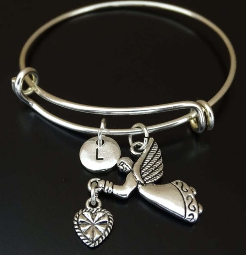 Silver guardian angel bracelet Clearance