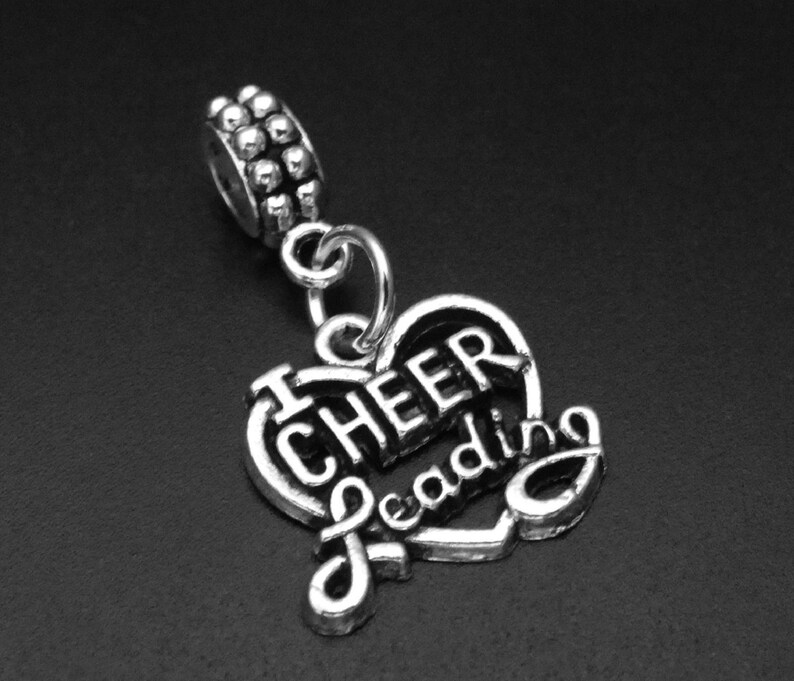Cheerleader Charm Bracelet Cheerleading Dangling Charm Cheerleading Dangle Charm Cheerleading Charm fits European and Brand Bracelets