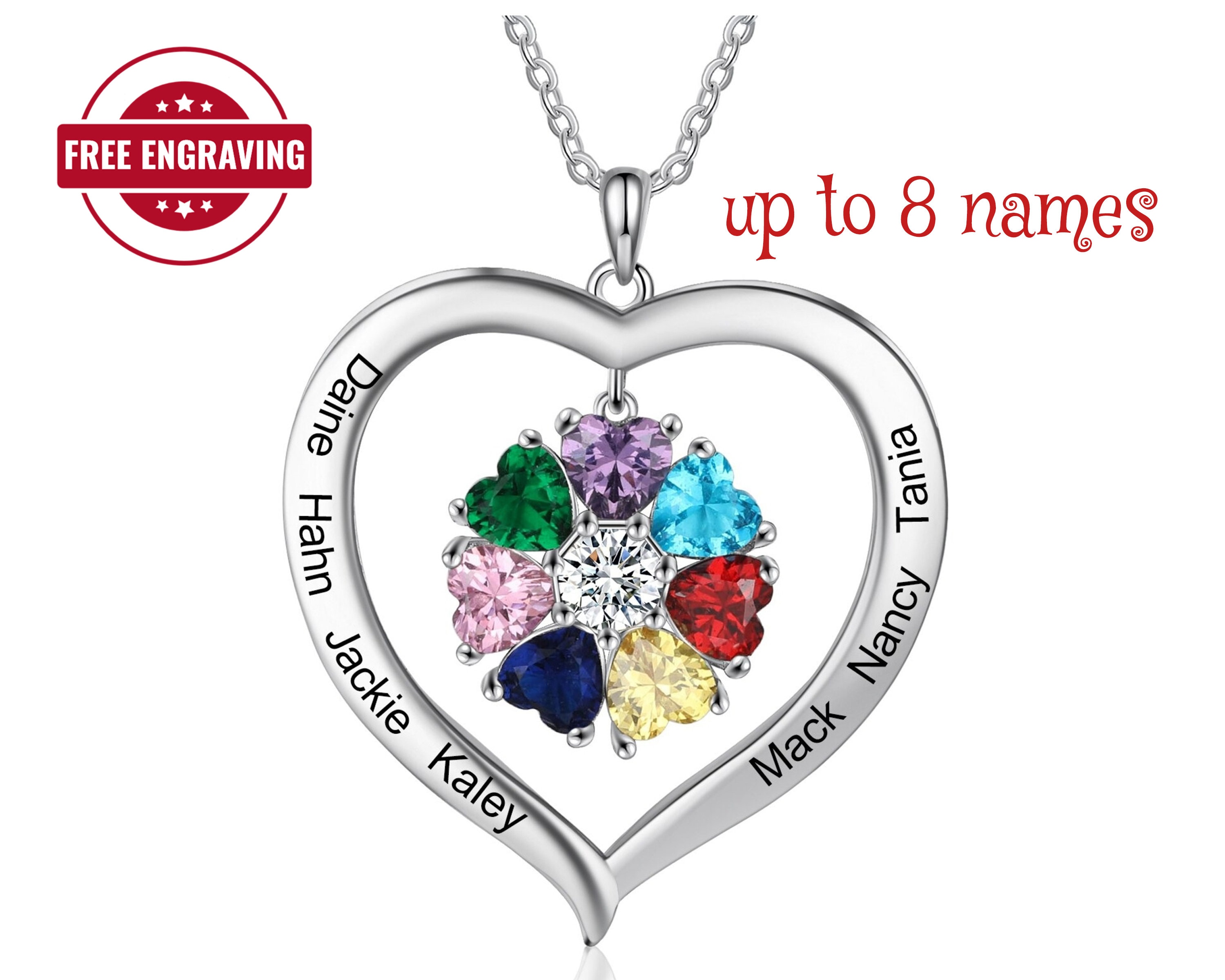 8 birthstone necklace deals