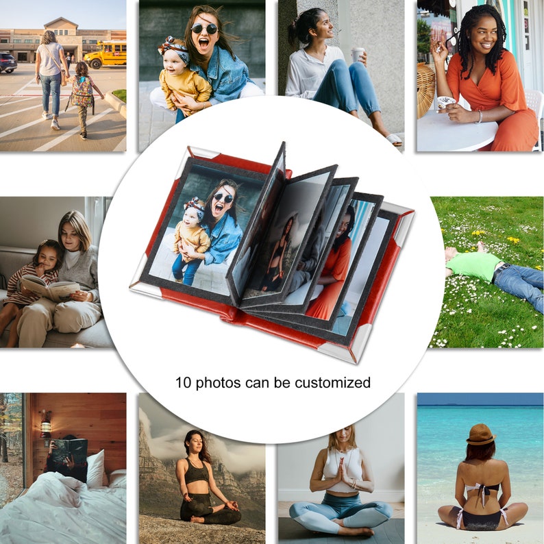 Personalized Mini Photo Album Keychain 5 or 10 Photos Small Etsy