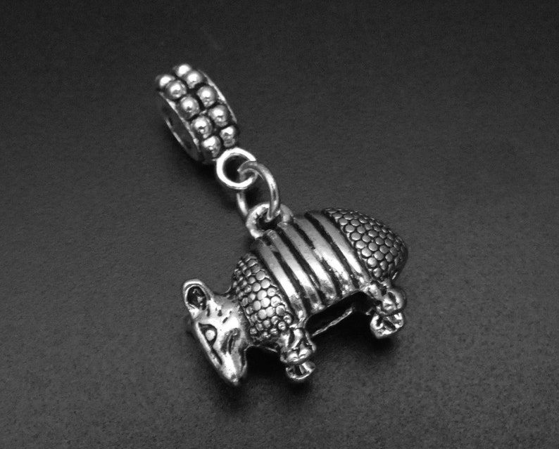 Armadillo Charm Bracelet Armadillo Dangle Charm Armadillo Charm fits European and Brand Bracelets Texas Animal Armadillo Charm Bead