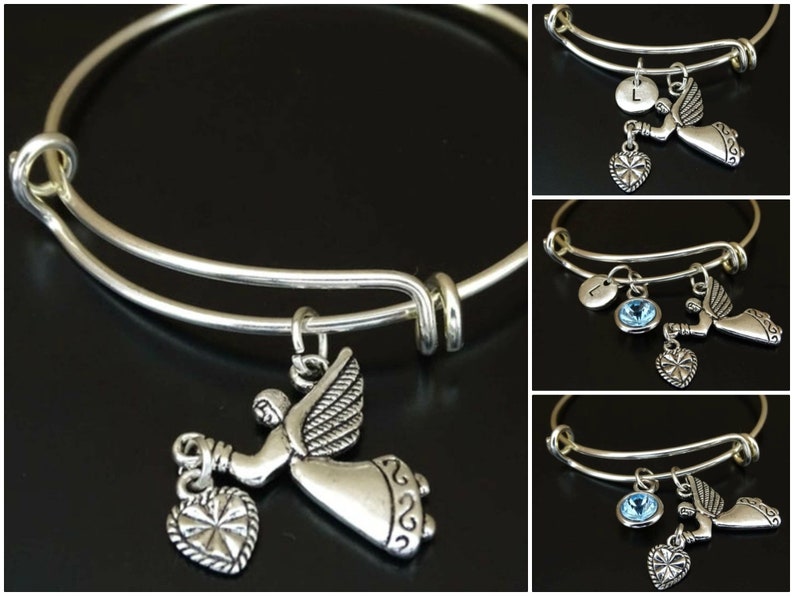 Silver guardian angel bracelet Clearance
