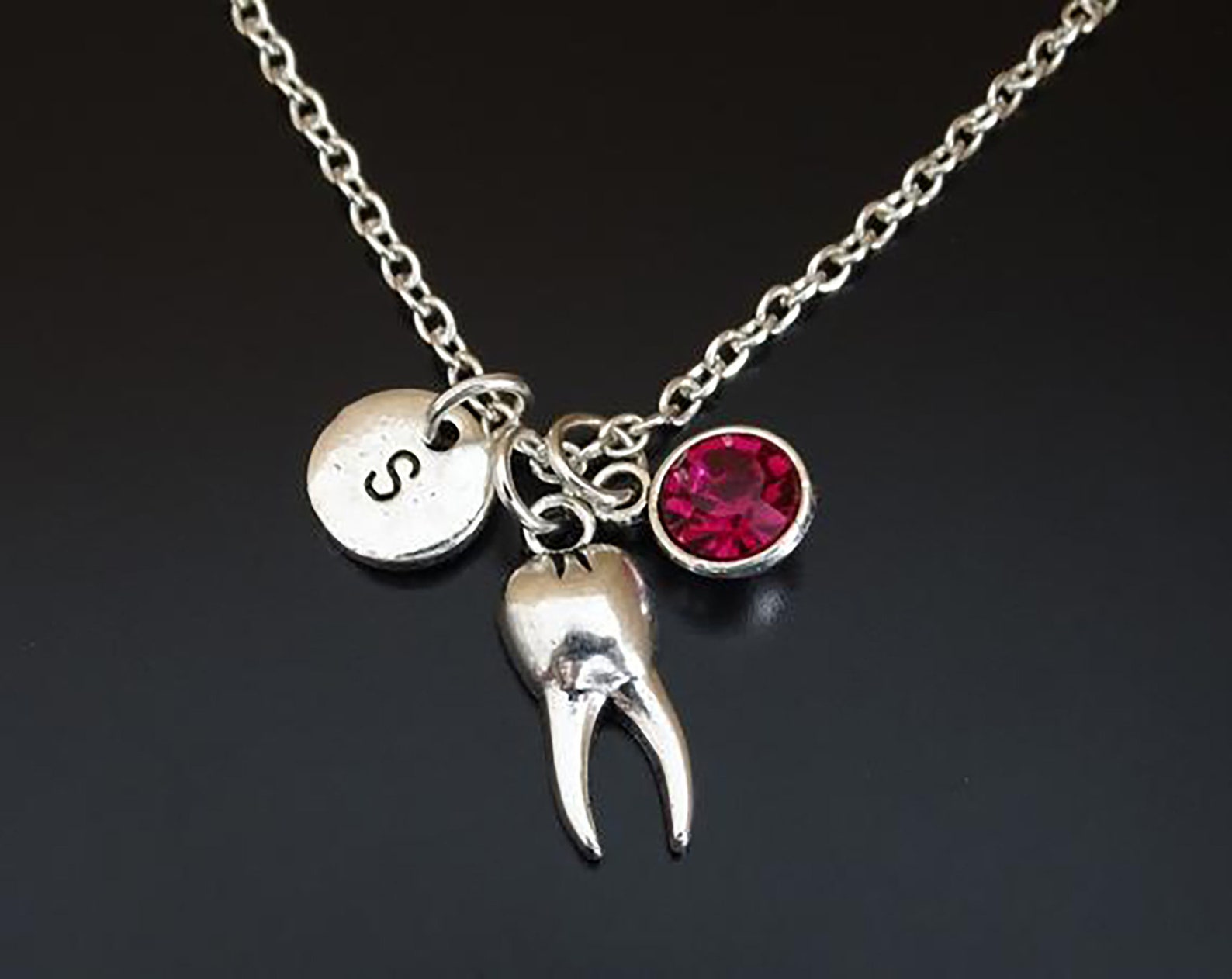 Tooth Necklace Tooth Charm Tooth Pentant Tooth Jewelry Etsy