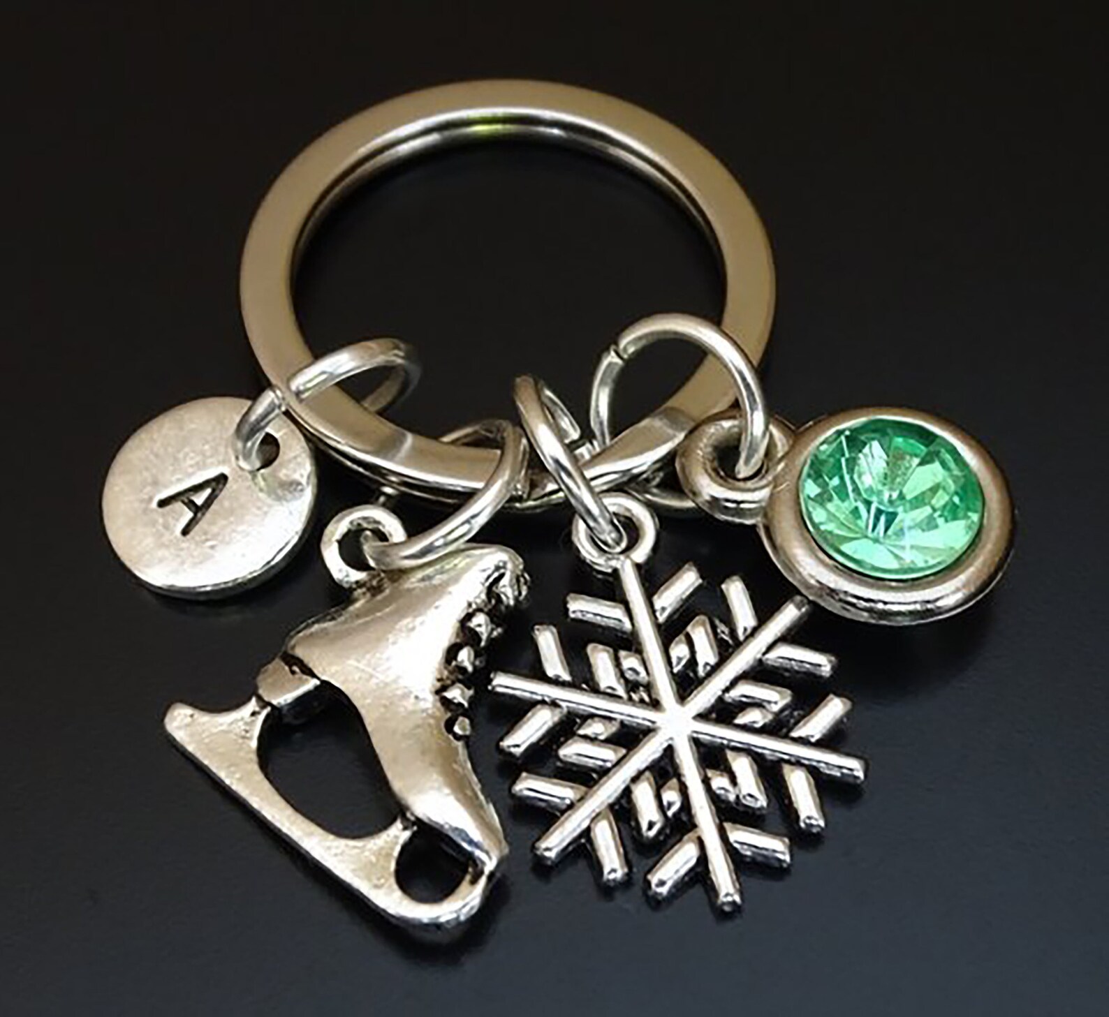 Ice Skating Keychain Ice Skating Key Chain Figure Skating Etsy