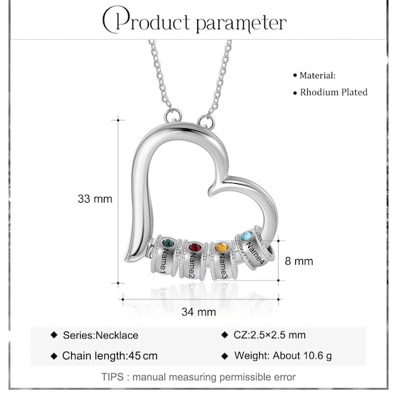 AUNOOL 925 Sterling Silver Nana Gifts Necklace Genuine or Created Heart  Birthstone Jewelry Gifts for Grandma Nana from Granddaughter - Walmart.com