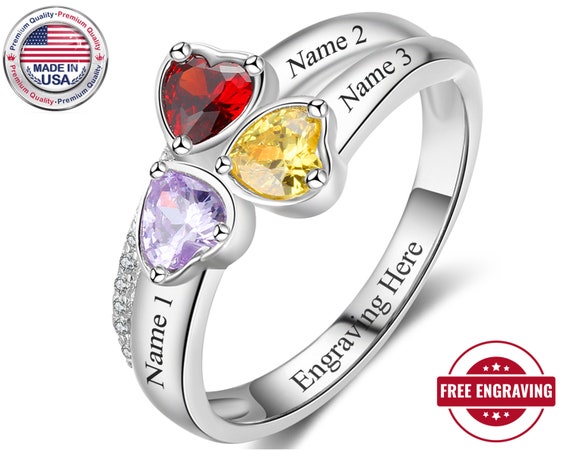 mothers ring engraved with names