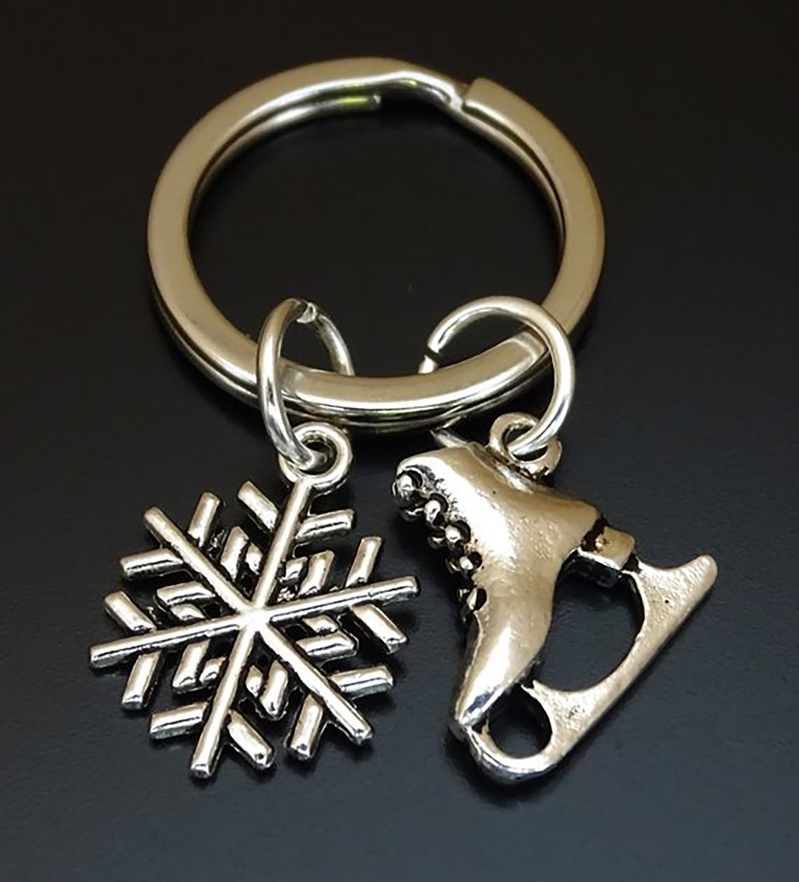Ice Skating Keychain Ice Skating Key Chain Figure Skating Etsy