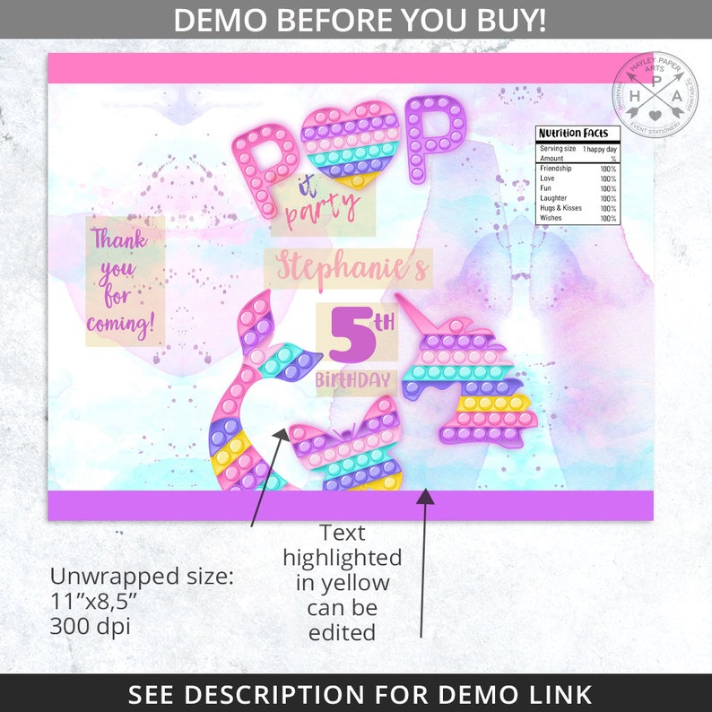 Pop It Chips Bag Fidget Toys Chip Snacks Pouch Wrapper Any Etsy