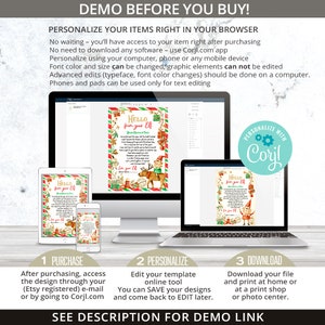 K&ouml;nnte beinhalten: Ein digitales Mockup, das zeigt, wie man eine druckbare Weihnachts-Elfenbrief-Vorlage mithilfe der Website Corjl.com personalisiert. Die Vorlage zeigt einen Comic-Elfen mit roter M&uuml;tze und gr&uuml;nem Mantel, der einen Zuckerstock h&auml;lt. Der Text auf der Vorlage lautet "Hallo von deinem Elfen".
