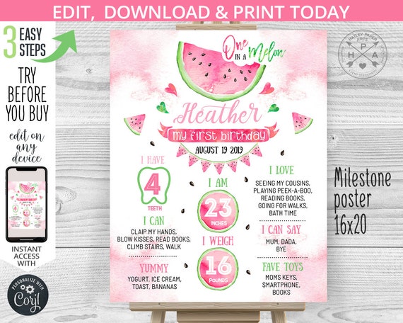 Baby Milestone Board Cut File