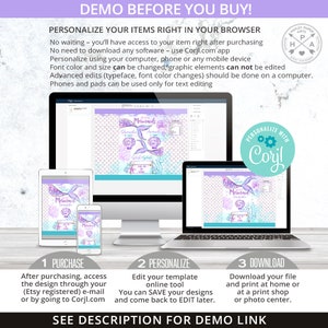 Mermaids twins chips bag, purple teal favor treats bags, chip wrapper, under the sea any age birthday party. Editable printable. 198HPA 30 D image 2
