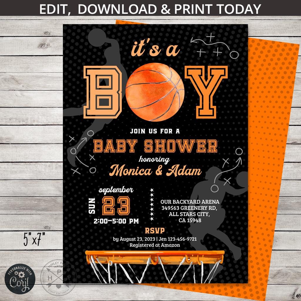 Invitación De Ducha Cancha De Baloncesto