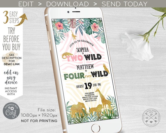 EVTI 10 Invitation Anniversaire safari, carte invitation en français jungle,  kit créatif anniversaire enfants, invitation à gratter pour garçons et  filles : : Cuisine et Maison