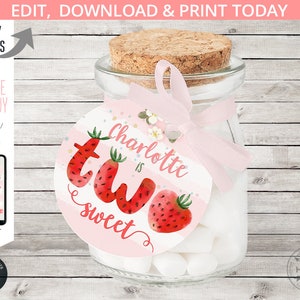 Erdbeeren Zwei süß Beeren süßer 2.2.2 Geburtstag Beeren Frühling Mädchen Erdbeeren Markt 2x2. Bearbeitbar bedruckbar. 223HPA 15 A