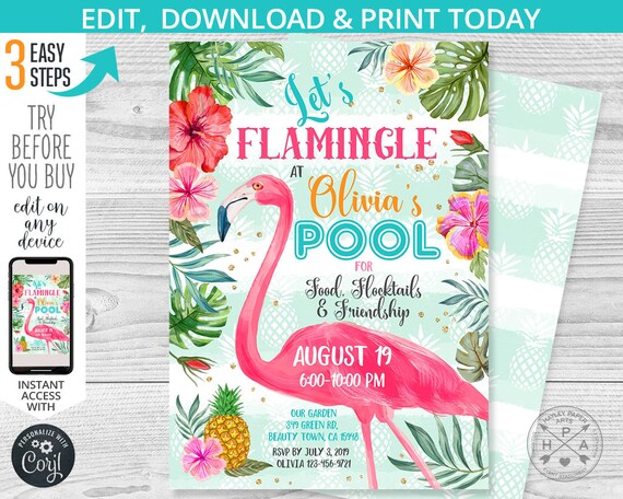 Let's Flamingle Pool Party