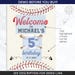 Baseball Welcome Sign 18x24. Baseball Party Entrance Sign Any Age First ...
