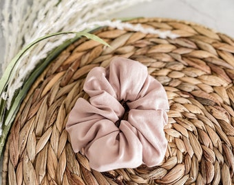 Blush pink scrunchies