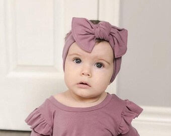 Baby girl bow headband, made to order