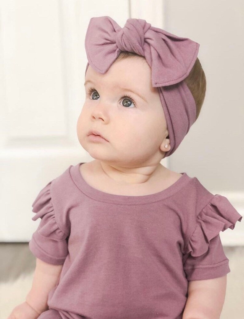 Baby Girl Bow Headband Etsy Canada