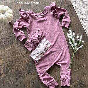 Long sleeve pull-on baby romper, made to order image 6