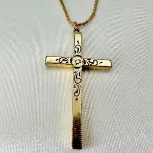 Vintage 12K Gold-Filled Pendant Necklace, 18&quot; GF Chain, Mid-Century Estate