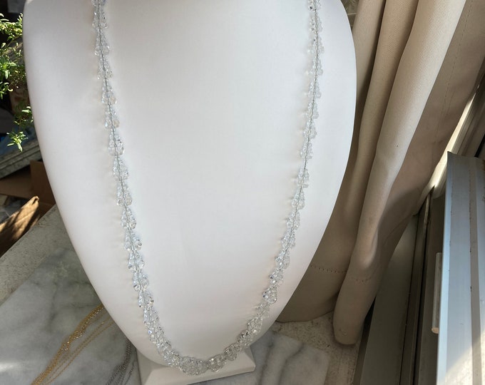 Vintage Crystal Bead Necklace, JushShop