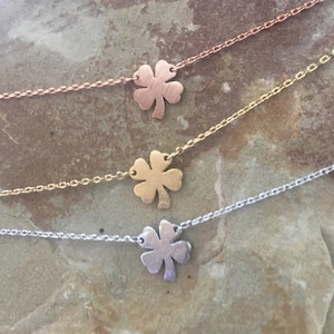 Shamrock Necklace, Clover Necklace, St. Patrick's Day, Four Leaf Clover, 4 Leaf Clover, St. Pat's Gift 18k Gold Plated Shamrock,