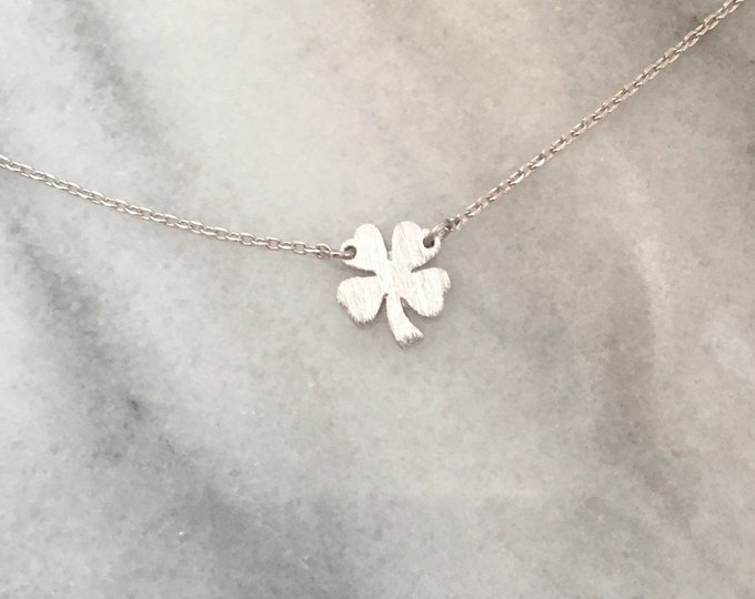 Four Leaf Clover Necklace, Silver Clover Necklace, Gold Clover Necklace, Rose Gold Clover Necklace, Gold 4 Leaf Clover Necklace, Gift