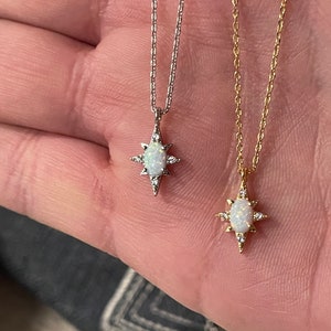 Opal Starburst Pendant Necklace, Opal Necklace, Unique Opal Starburst Statement Pendant, Eye-Catching Opal, Celestial Star Necklace