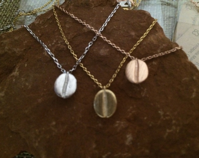 Coffee Bean Necklace, Coffee Lover Necklace, Barista Necklace, Bean Necklace, Perfect Gift