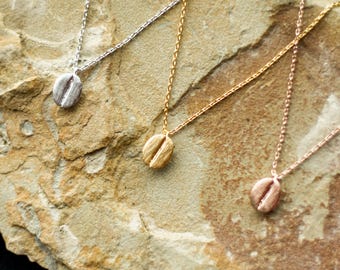 Coffee Barista Necklace, Coffee Bean Necklace, Coffee Lover Necklace, Need Caffeine, Perfect Gift, Mocha, Coffee Please