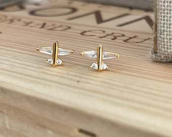 Airplane Earrings, Fly Away, Airplane Jewelry, Get Your Wings, Travel Gift, Honeymoon, Wedding, Gold Airplane, Silver Airplane