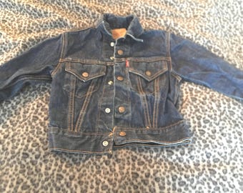 Vintage Child Levi's Jean Jacket, Red Tag Blue Denim Levi's Jacket, 1970's Levi Strauss Jean Jacket, Vintage Levi's Jean Jacket