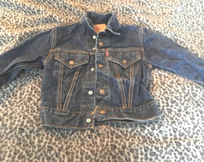 Vintage Child Levi's Jean Jacket, Red Tag Blue Denim Levi's Jacket, 1970's Levi Strauss Jean Jacket, Vintage Levi's Jean Jacket
