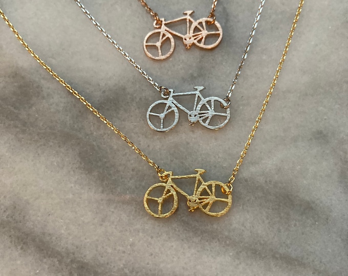 Bike Necklace, Bicycle Necklace, Friendship Necklace, Traveling