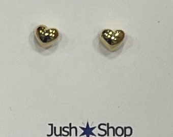 Teeny Tiny Heart Earrings , Heart Earrings, Second Hole Earring, Small Heart Earring, Puffy Heart Earring, Dainty Earring, Love Earring