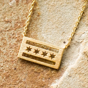 Collar de la bandera de oro de Chicago, Jushshop, JushShop