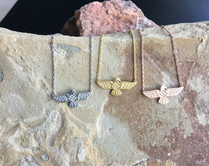 Thunderbird Necklace, Eagle Necklace, Southwestern Necklace, Dainty Simple Spirit of the Thunderbird Necklace,