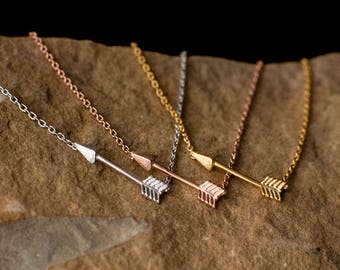 Arrow Necklace, Sisterhood, Shoot Straight, Headed in the Right Direction, Launch your Arrow, Gold Arrow Necklace, Silver Arrow Necklace