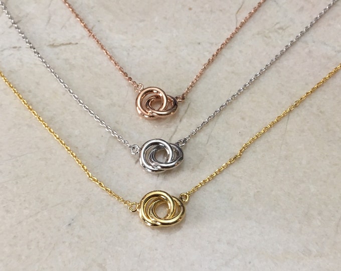 Double Circle Necklace, JushShop