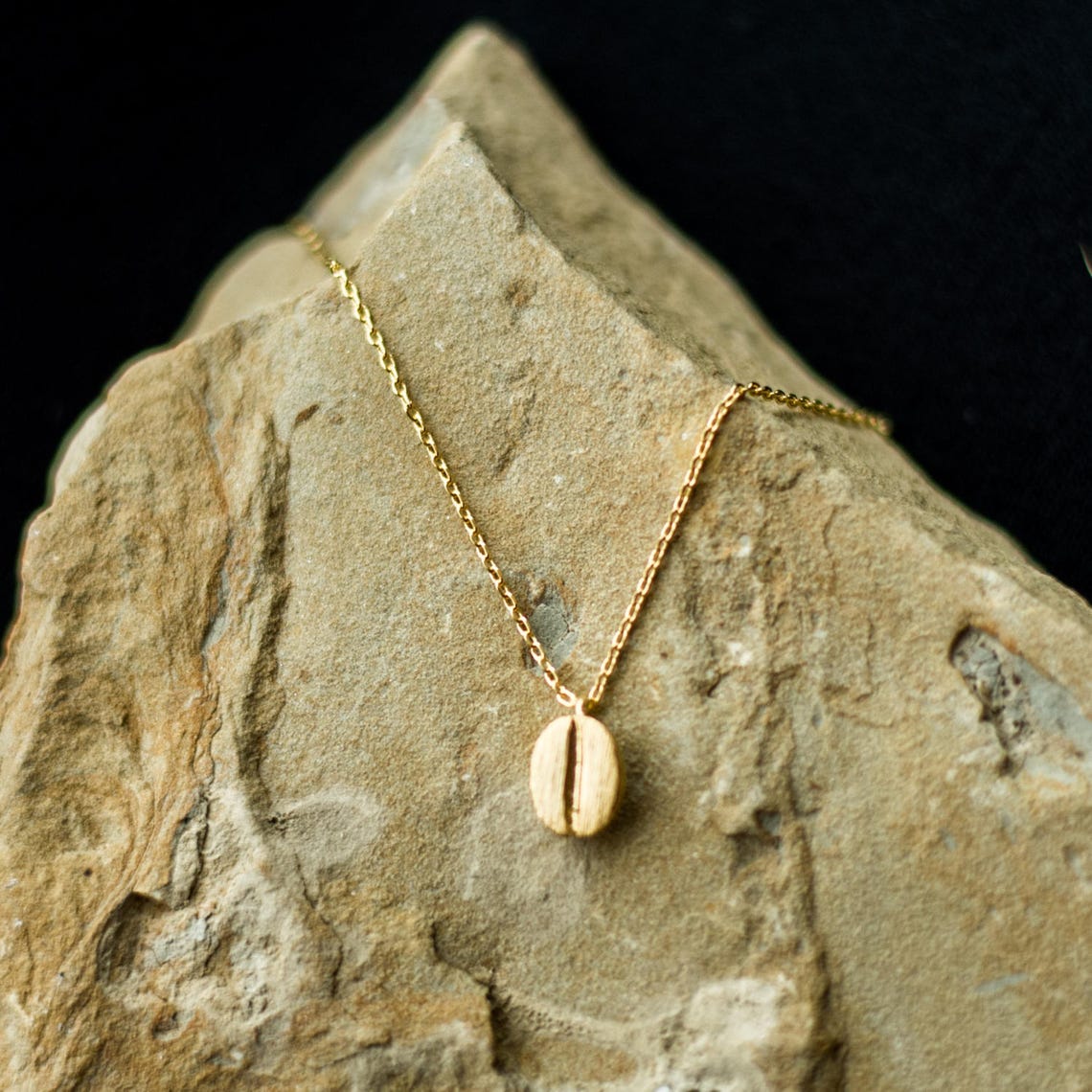 Coffee Bean Necklace Etsy