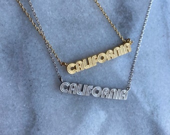 California Necklace, California Sun, Retro California Necklace