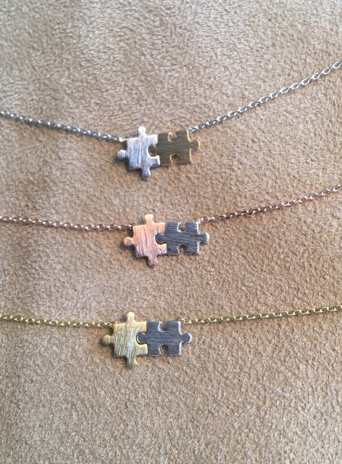 Autism Awareness Puzzle Piece Necklace// Puzzle Piece // Etsy