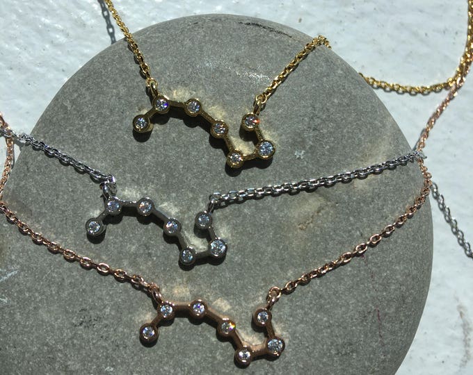 The Big Dipper Constellation Star Necklace, Starry Night, Star Necklace,