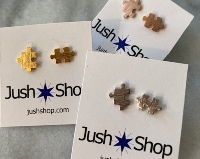 Puzzle Earrings, Puzzle Piece Earrings, Puzzle Jewelry, Compliment, Compatible, Together Forever, Gift for Daughter, Gift for Friend