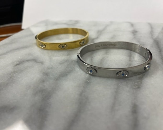 Evil Eye Cuff Bracelet, JushShop