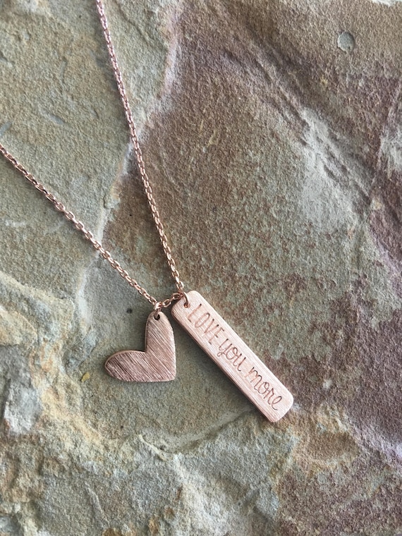 Love you more store gold necklace