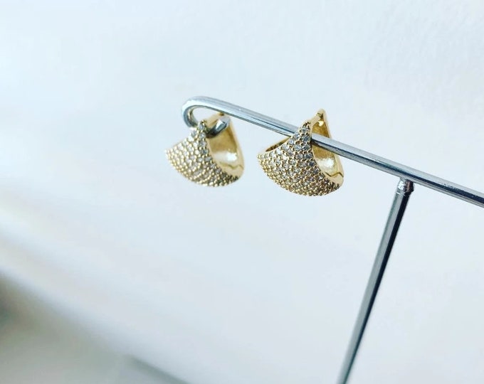 Pave Teardrop Drip Earrings, JushShop